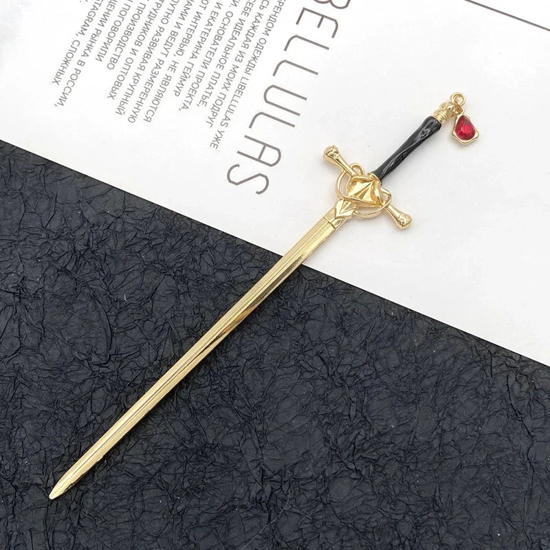 Classic Chinese Style Sword Hairpin Hair Accessories Vintage Headdress Hair Sticks Ponytail Holder Hair Jewelry Hairs Clips