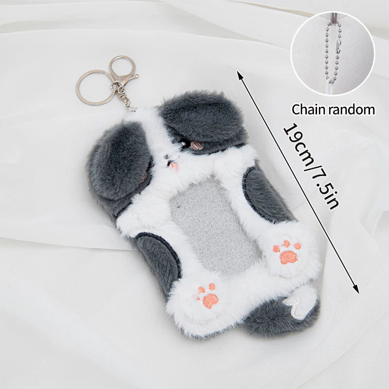 Plush Kpop Photocard Holder Idol Photocard Sleeves Fluffy ID Bank Credit Card Photocard Holder Mini Photo Album Cards Cover