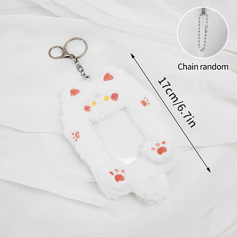 Plush Kpop Photocard Holder Idol Photocard Sleeves Fluffy ID Bank Credit Card Photocard Holder Mini Photo Album Cards Cover