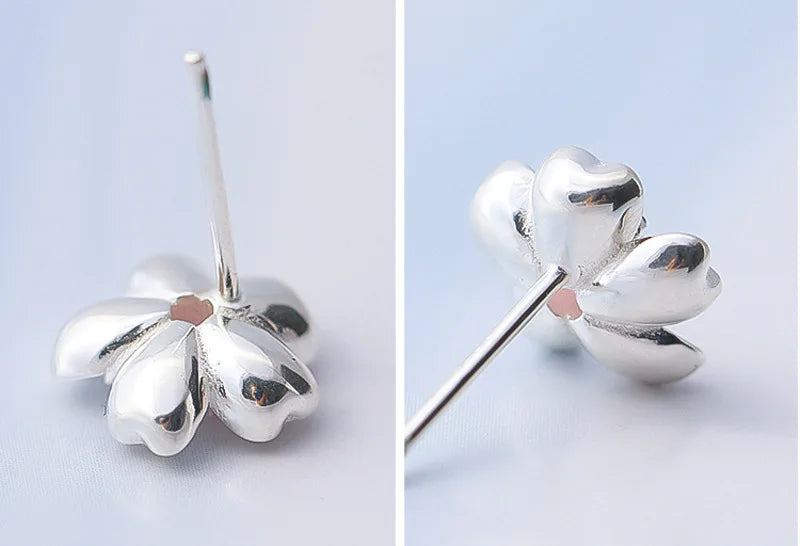 REETI New Hot Fashion 925 Sterling Silver flower Earrings for Women Girls Gift Fashion Statement Jewelry korean earrings