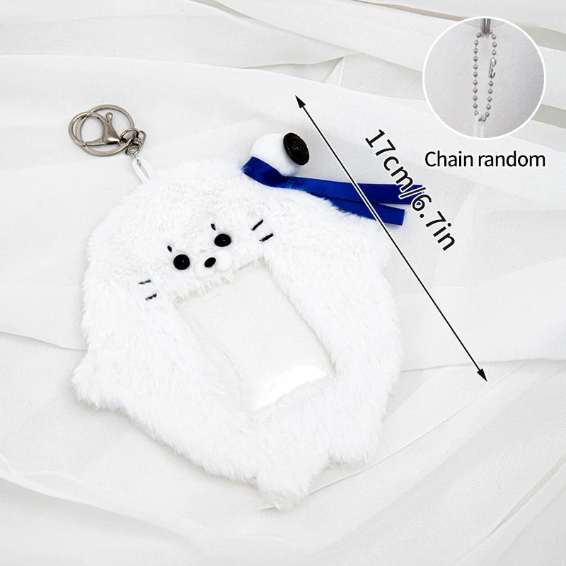 Plush Kpop Photocard Holder Idol Photocard Sleeves Fluffy ID Bank Credit Card Photocard Holder Mini Photo Album Cards Cover
