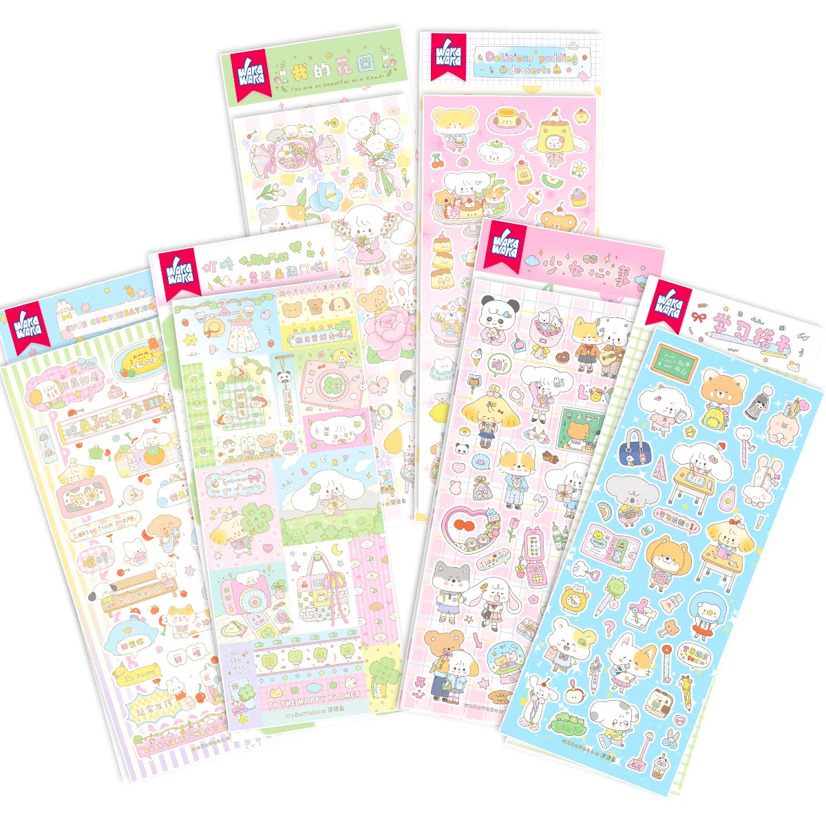 WAKAWAKA Sticker Set Cute Vending Machine Deco Stickers for Scrapbook Stationery DIY Flakes Idol Card Stickers Journal Planner