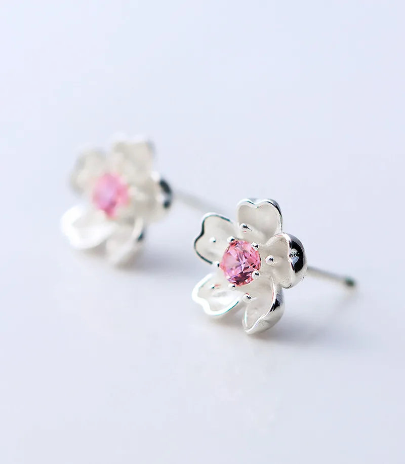 REETI New Hot Fashion 925 Sterling Silver flower Earrings for Women Girls Gift Fashion Statement Jewelry korean earrings