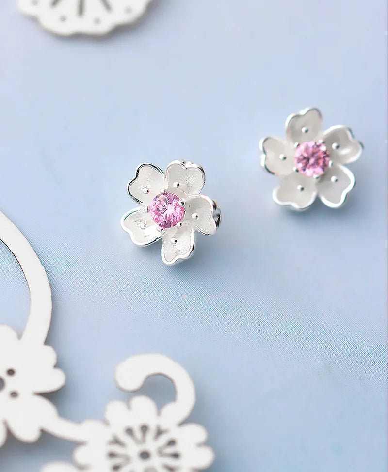 REETI New Hot Fashion 925 Sterling Silver flower Earrings for Women Girls Gift Fashion Statement Jewelry korean earrings
