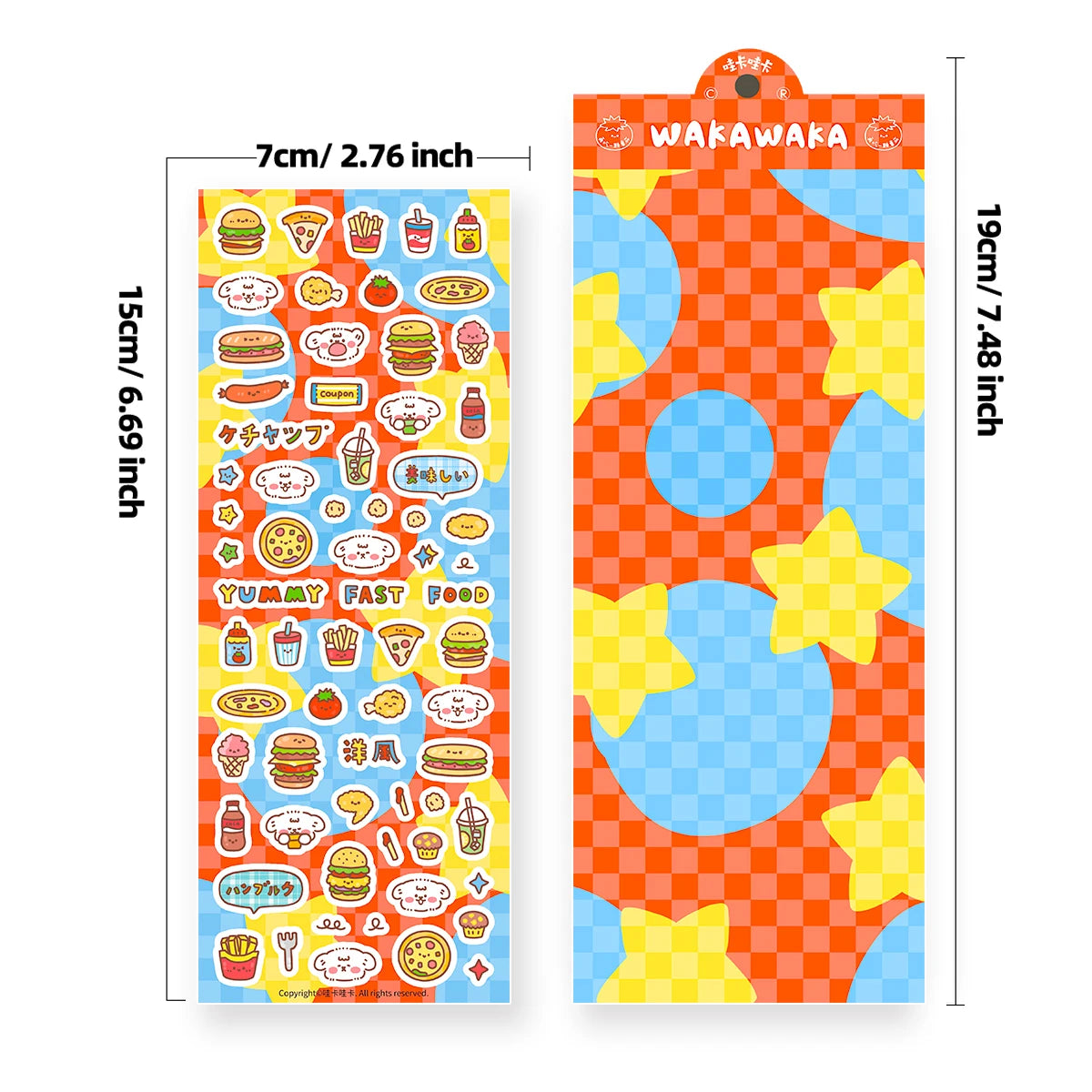 WAKAWAKA Kawaii Stickers Showa Graffiti Scrapbooking Deco Sticker Diy Arts Crafts Album Cute Animal Stationery Sticker