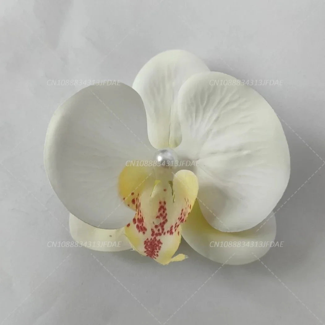 Sweet Phalaenopsis Pearl Hair Clip Flower Hairpin Orchid Butterfly Hairs Clip Hair Accessories Hair Styling Tools Bow Flower