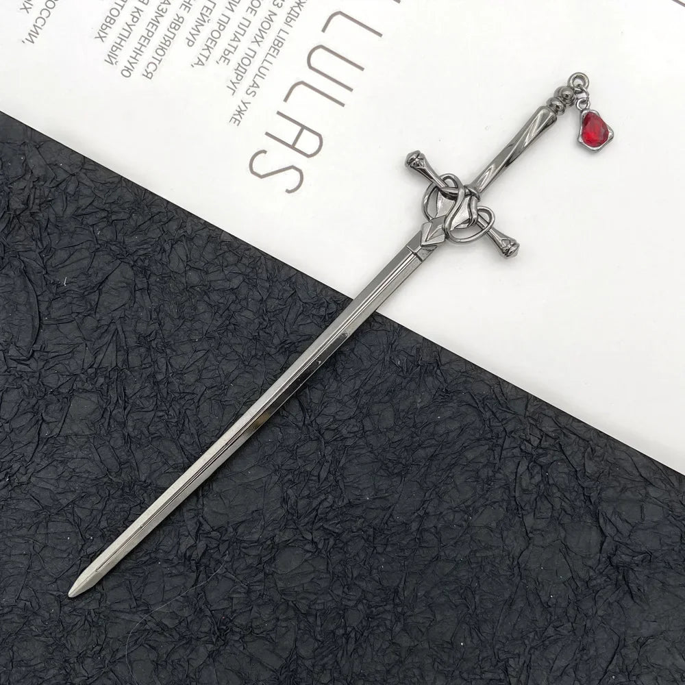 Classic Chinese Style Sword Hairpin Hair Accessories Vintage Headdress Hair Sticks Ponytail Holder Hair Jewelry Hairs Clips