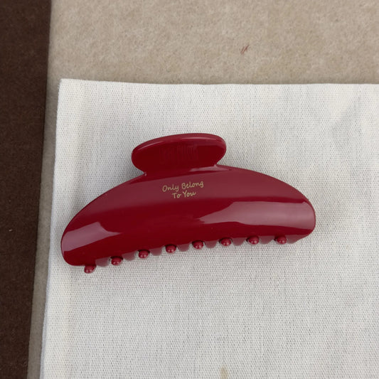 French Red Collection! Large Grip Letters Gold Label Back Head Updo Shark Clip Hair Accessories Headwear Hairpin Hair Claw