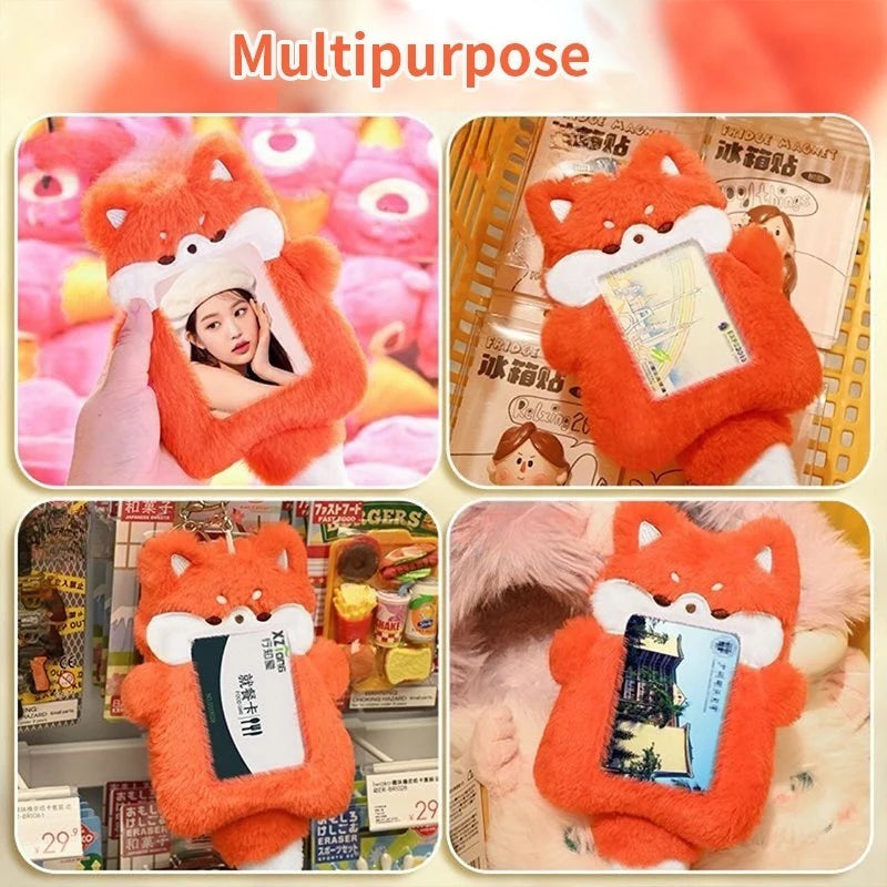 Plush Kpop Photocard Holder Idol Photocard Sleeves Fluffy ID Bank Credit Card Photocard Holder Mini Photo Album Cards Cover