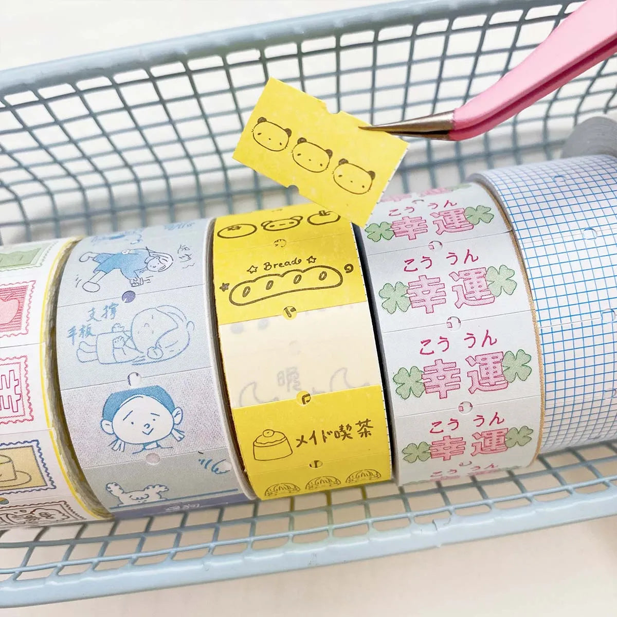 WAKAWAKA Scrapbooking Stickers 500 Sheets Label Stickers Cute Decal Four-leaf Clover Maneki-Neko Diy Arts Crafts Album
