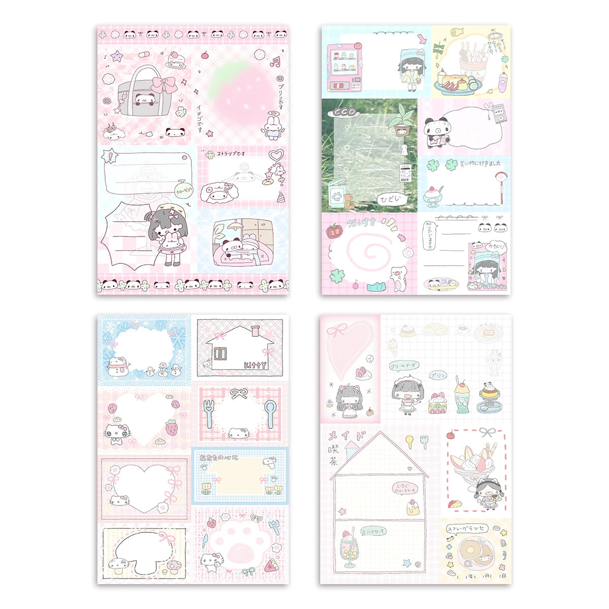 WAKAWAKA 50sheets Memo Pads Cute Scrapbooking Materials Pink Thoughts Kawaii Stationery Decorative Book to do list