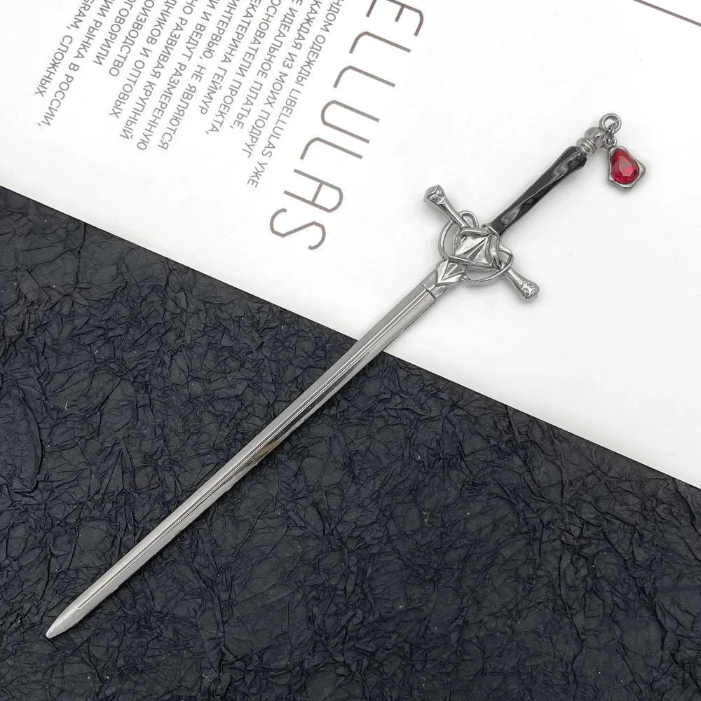 Classic Chinese Style Sword Hairpin Hair Accessories Vintage Headdress Hair Sticks Ponytail Holder Hair Jewelry Hairs Clips