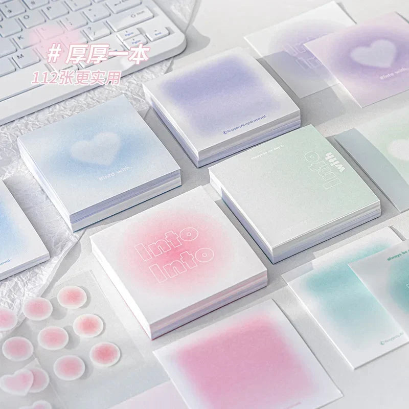 112Sheets Gradient Memo Pad Multifunctional Note Markers Index Stickers Stationary Supplies Korean Stationery Notepads