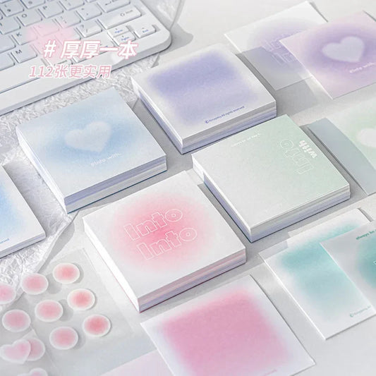 112Sheets Gradient Memo Pad Multifunctional Note Markers Index Stickers Stationary Supplies Korean Stationery Notepads