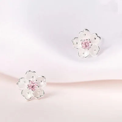 REETI New Hot Fashion 925 Sterling Silver flower Earrings for Women Girls Gift Fashion Statement Jewelry korean earrings
