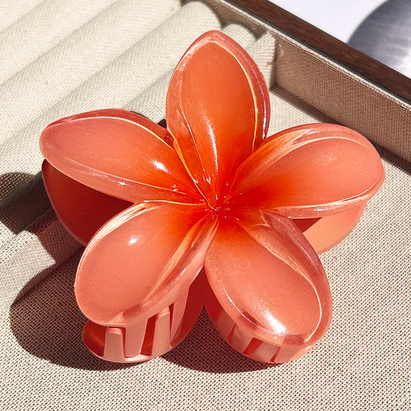 1/2/3 Pcs Hawaiian Gradient Flower Hair Claw Clip Women Fashion Large Hair Clip Girls Hairpin Barrettes Bohemia Hair Accessories