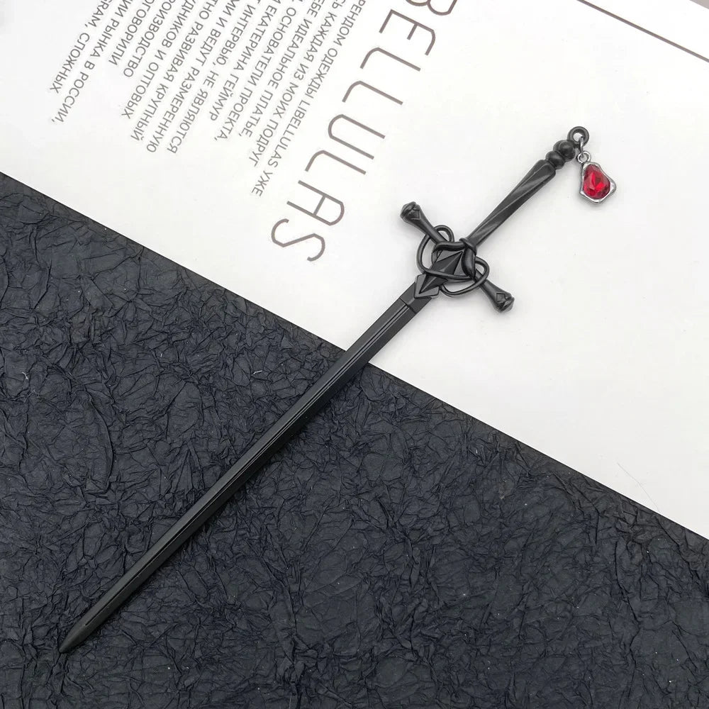 Classic Chinese Style Sword Hairpin Hair Accessories Vintage Headdress Hair Sticks Ponytail Holder Hair Jewelry Hairs Clips