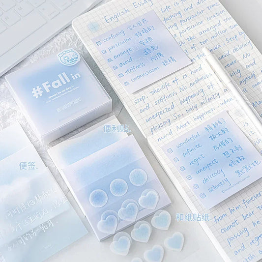 112Sheets Gradient Memo Pad Multifunctional Note Markers Index Stickers Stationary Supplies Korean Stationery Notepads
