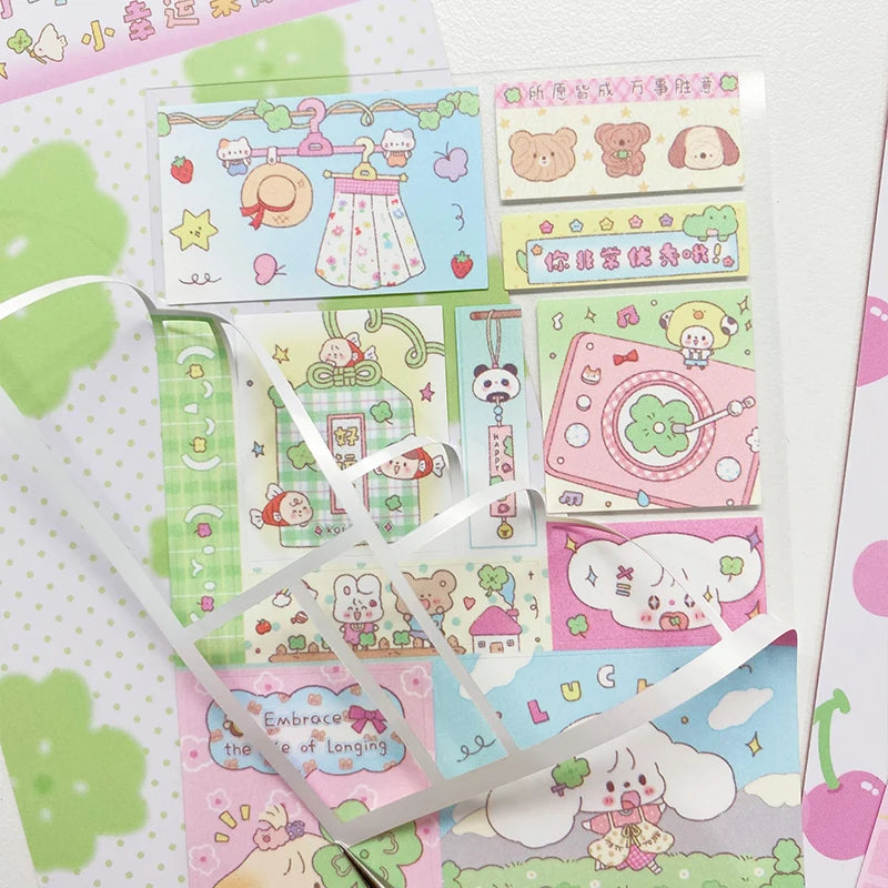 WAKAWAKA Sticker Set Cute Vending Machine Deco Stickers for Scrapbook Stationery DIY Flakes Idol Card Stickers Journal Planner